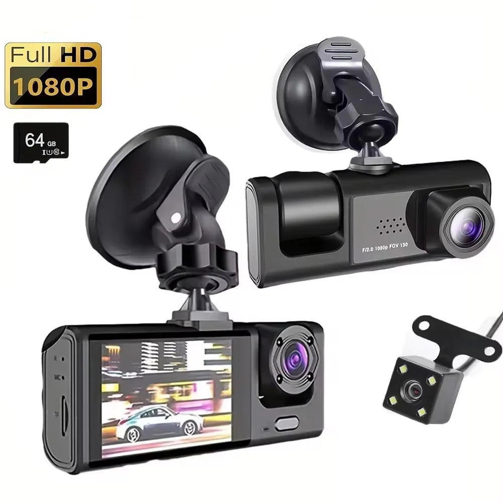 Dash Cam 4K Triple Lens — كاميرا تسجيل احترافية