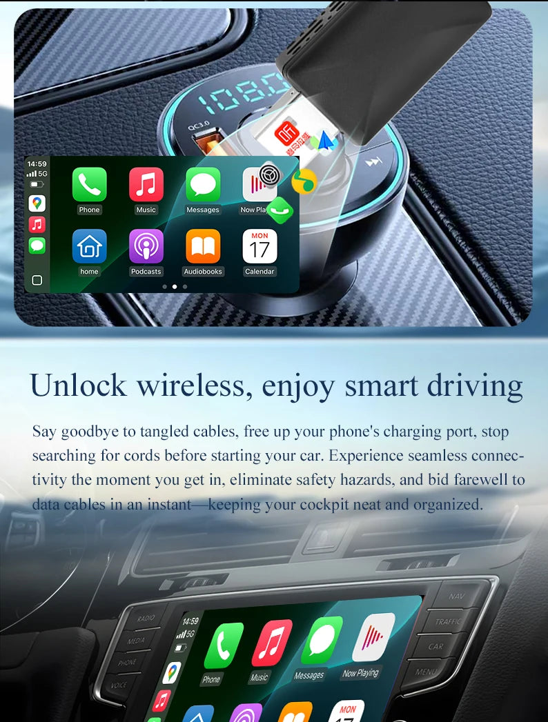 Wireless CarPlay Adapter — Plug & Play | Seda One