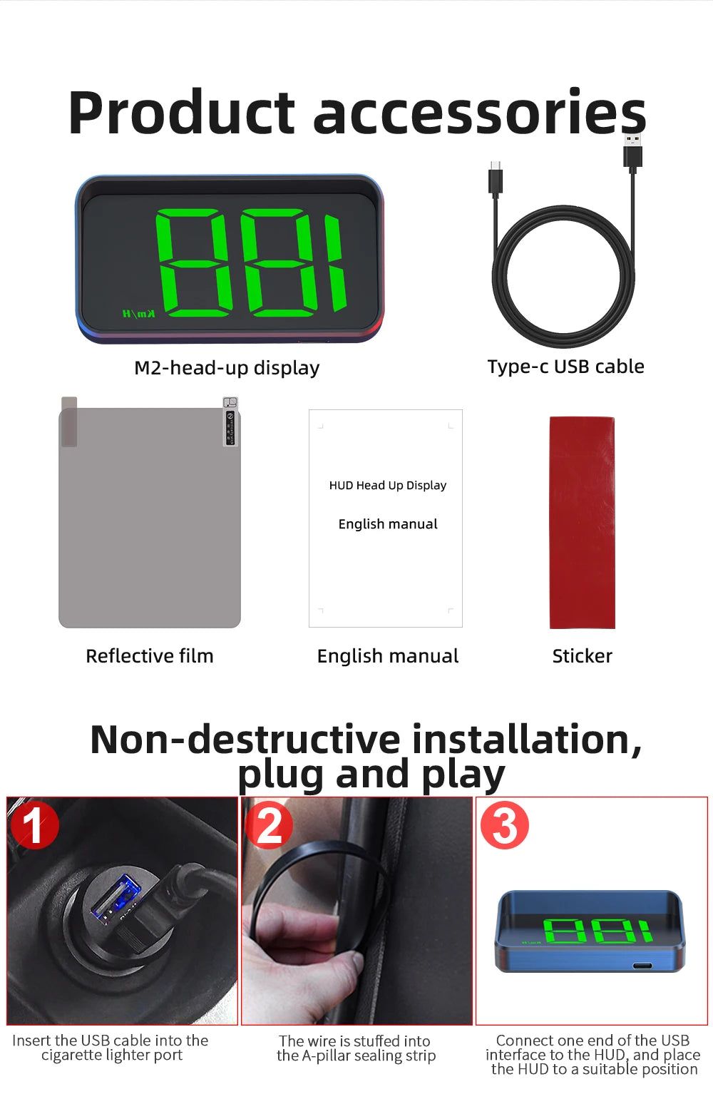Car HUD Head-Up Display M2 GPS | Seda One