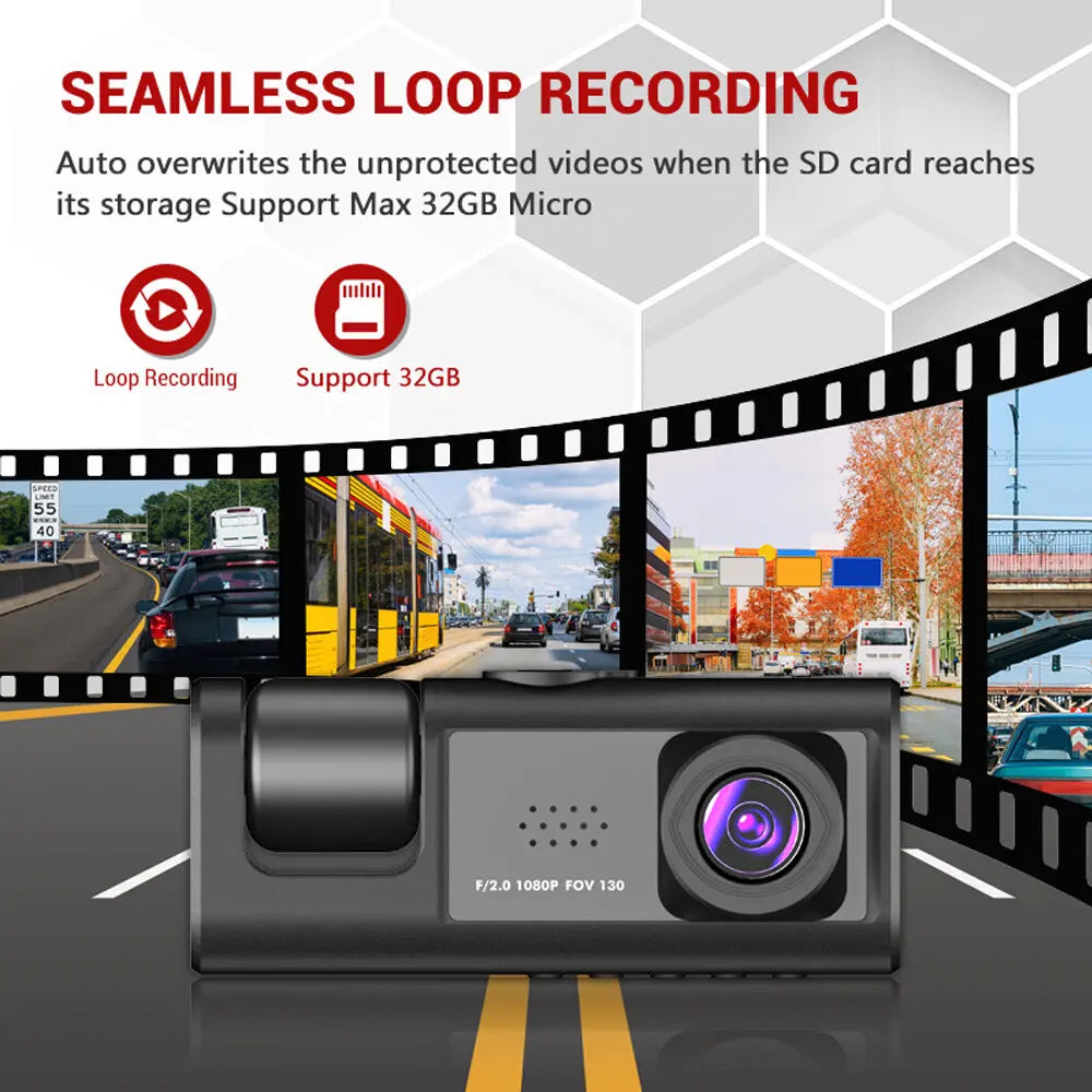 Dash Cam 4K Triple Lens — كاميرا تسجيل احترافية